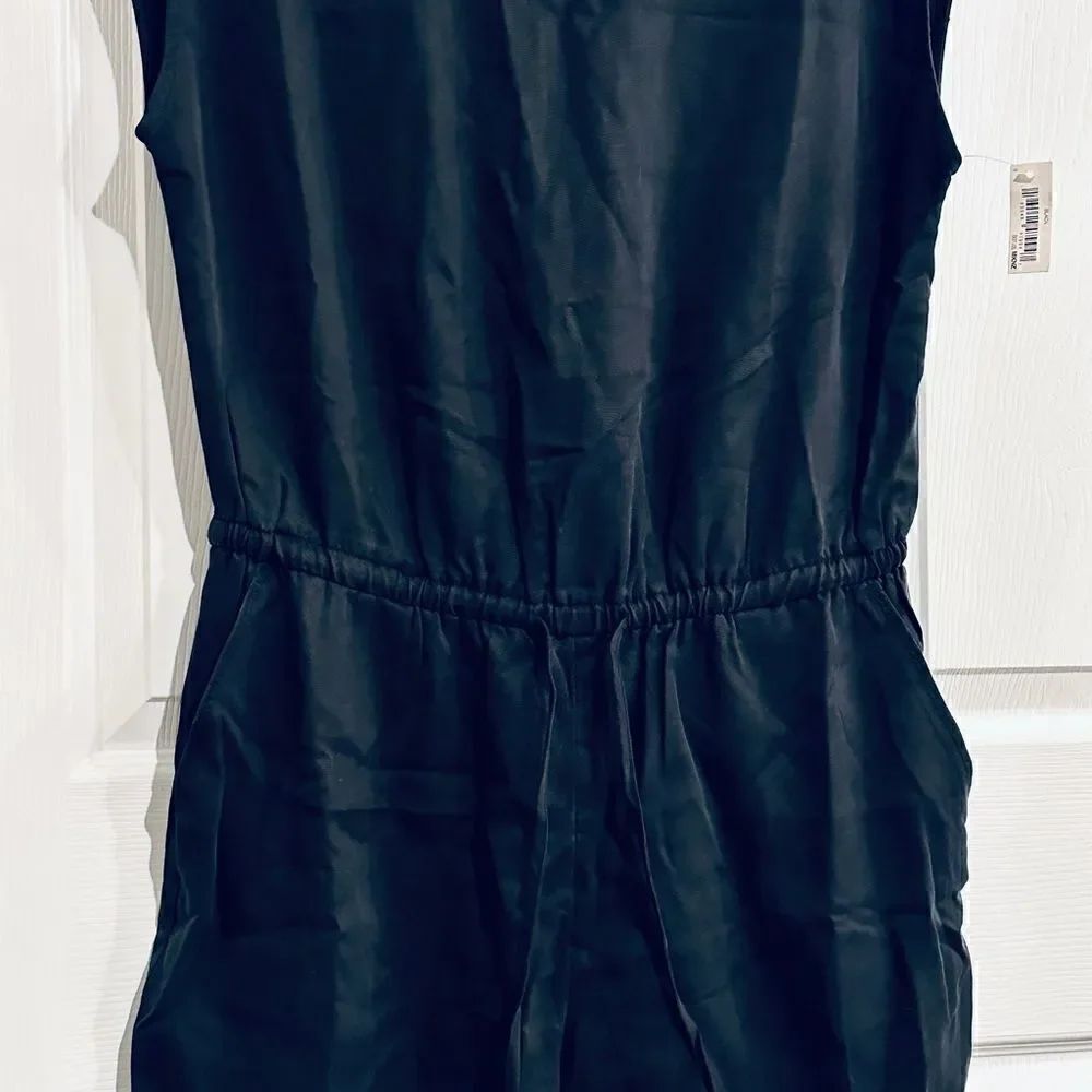 Daily Ritual Women's Tencel Sleeveless V-Back Romper - Picture 2 of 8